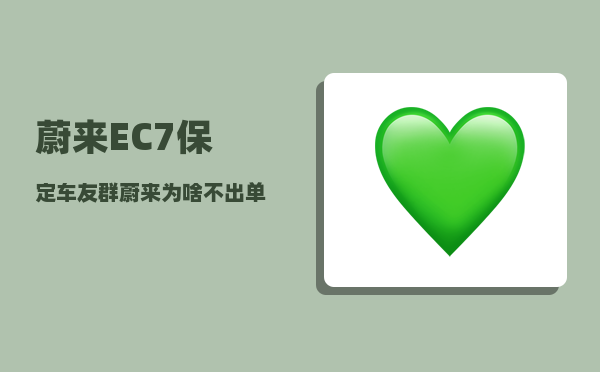 蔚来EC7保定车友群_蔚来为啥不出单电机-图1