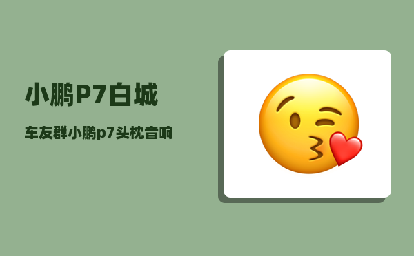 小鹏P7白城车友群_小鹏p7头枕音响怎么调-图1