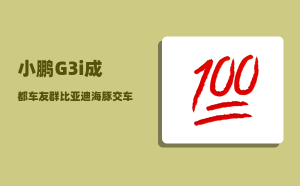 小鹏G3i成都车友群_比亚迪海豚交车船税吗-图1
