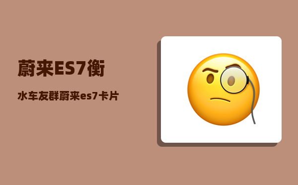 蔚来ES7衡水车友群_蔚来es7卡片钥匙如何锁车-图1