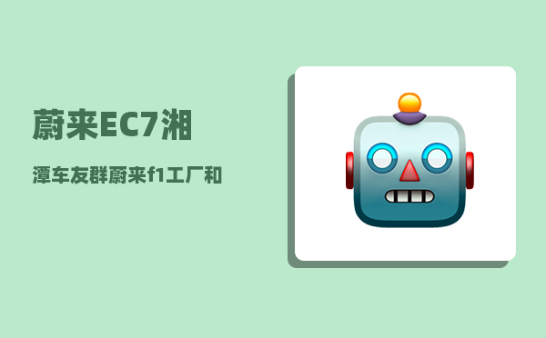 蔚来EC7湘潭车友群_蔚来f1工厂和f2工厂哪个好-图1