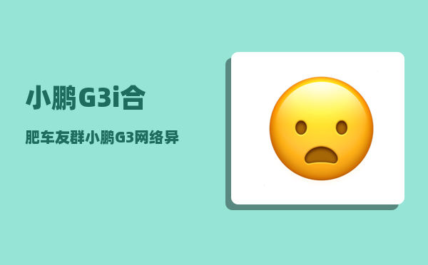 小鹏G3i合肥车友群_小鹏G3网络异常怎么处理呢-图1