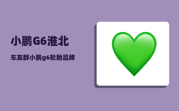 小鹏G6淮北车友群_小鹏g6轮胎品牌-图1