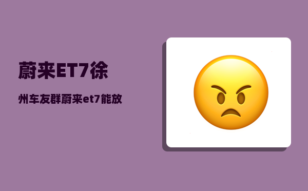 蔚来ET7徐州车友群_蔚来et7能放几个行李箱-图1