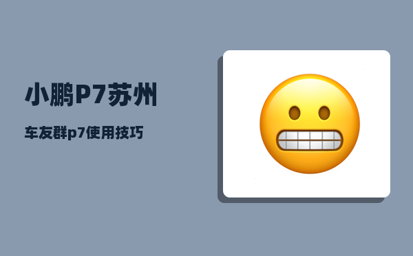 小鹏P7苏州车友群_p7使用技巧-图1