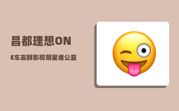 昌都理想ONE车友群_影视明星谁公益做的最多-图1