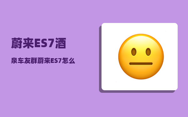 蔚来ES7酒泉车友群_蔚来ES7怎么用手机开门-图1
