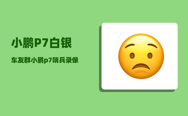 小鹏P7白银车友群_小鹏p7保险盒在什么位置-图1