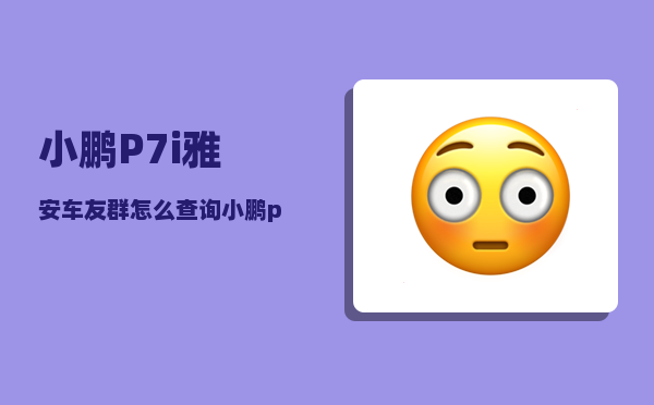 小鹏P7i雅安车友群_怎么查询小鹏p7有没有NGP-图1