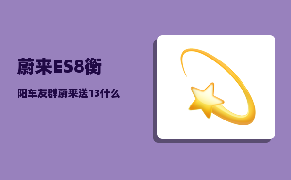 蔚来ES8衡阳车友群_蔚来送13什么意思-图1