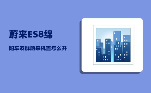 蔚来ES8绵阳车友群_蔚来机盖怎么开-图1