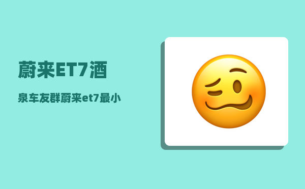 蔚来ET7酒泉车友群_蔚来et7最小离地高度-图1