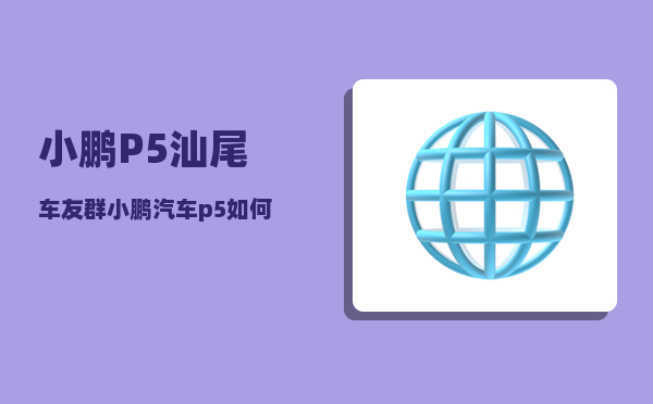 小鹏P5汕尾车友群_小鹏汽车p5如何搭电-图1