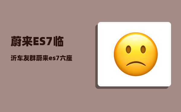 蔚来ES7临沂车友群_蔚来es7能用20kw快充嘛-图1