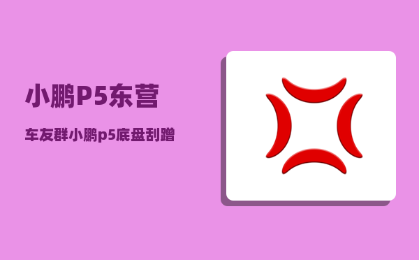 小鹏P5东营车友群_小鹏p5底盘刮蹭会很严重吗-图1