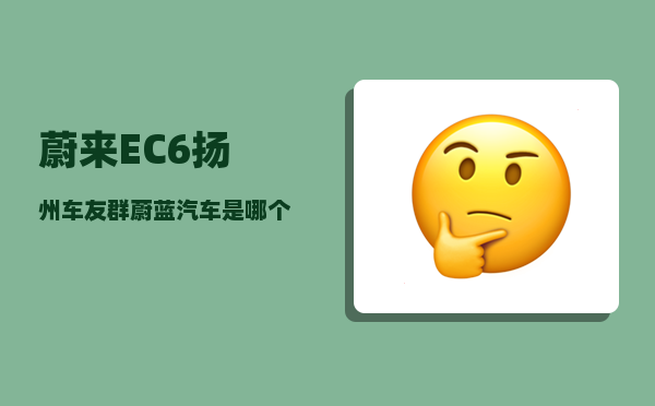 蔚来EC6扬州车友群_蔚蓝汽车是哪个公司-图1