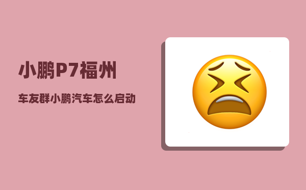 小鹏P7福州车友群_小鹏汽车怎么启动和熄火-图1