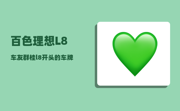 百色理想L8车友群_桂l8开头的车牌是哪里-图1