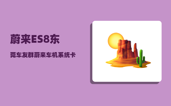 蔚来ES8东莞车友群_蔚来车机系统卡怎么办-图1