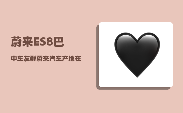 蔚来ES8巴中车友群_蔚来汽车产地在什么地方-图1