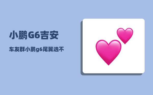 小鹏G6吉安车友群_小鹏g6尾翼选不选-图1