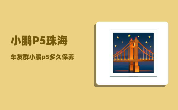 小鹏P5珠海车友群_小鹏p5多久保养一次-图1