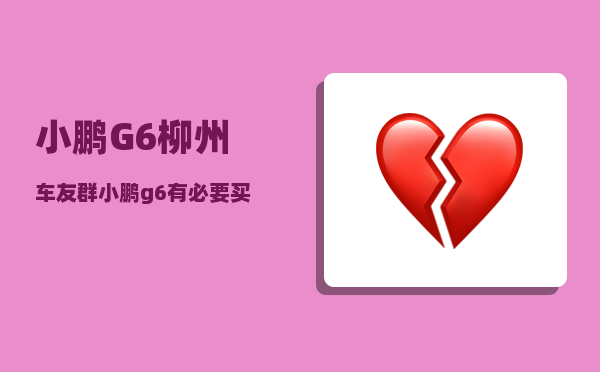 小鹏G6柳州车友群_小鹏g6有必要买电池终身质保吗-图1