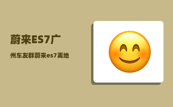 蔚来ES7广州车友群_蔚来es7离地间隙多少-图1