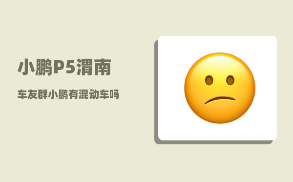 小鹏P5渭南车友群_小鹏有混动车吗-图1