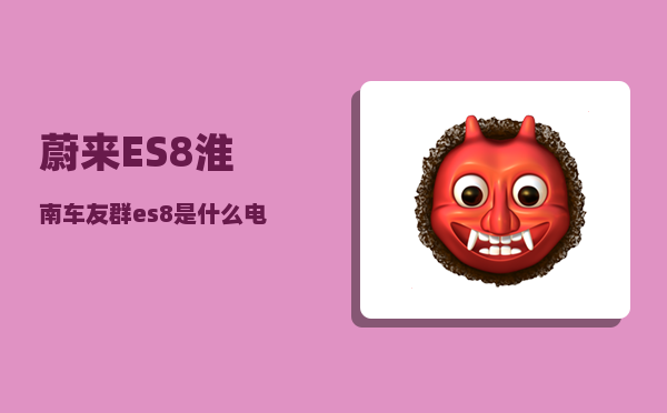 蔚来ES8淮南车友群_es8是什么电池-图1