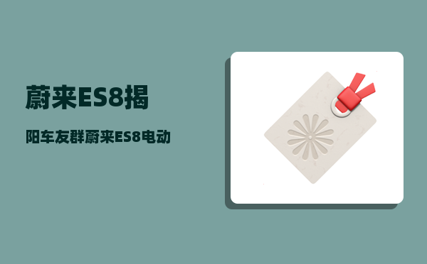 蔚来ES8揭阳车友群_蔚来ES8电动汽车再发自燃-图1