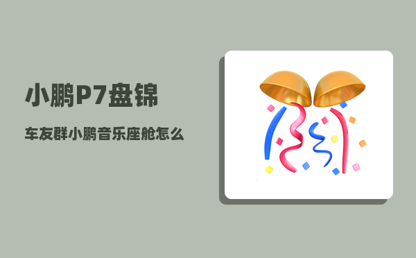 小鹏P7盘锦车友群_小鹏音乐座舱怎么调-图1