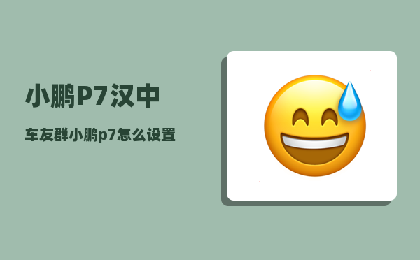 小鹏P7汉中车友群_小鹏p7怎么设置百分之百充电-图1
