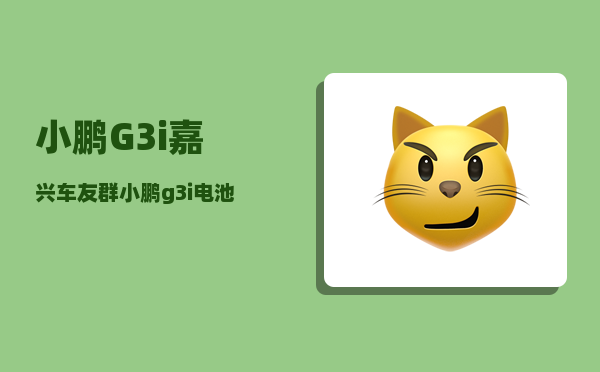 小鹏G3i嘉兴车友群_小鹏g3i电池防水级别-图1