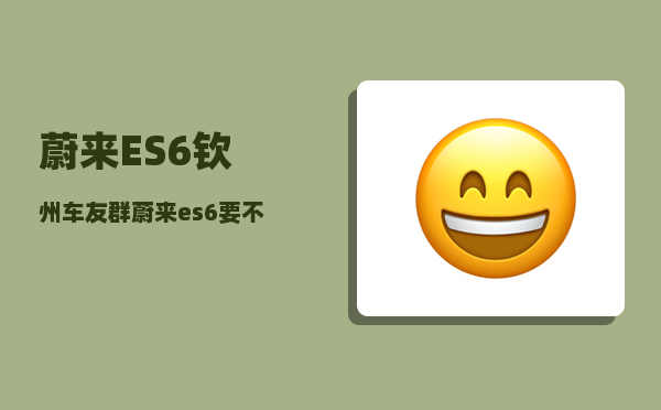 蔚来ES6钦州车友群_蔚来es6可以用家用的电充电吗-图1