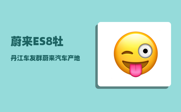 蔚来ES8牡丹江车友群_蔚来汽车产地-图1