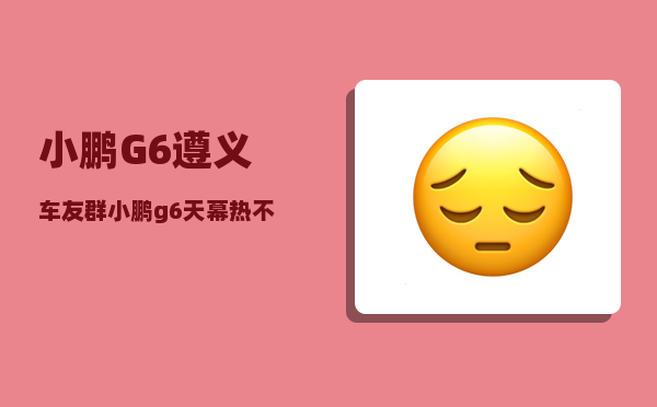小鹏G6遵义车友群_小鹏g6天幕热不热-图1