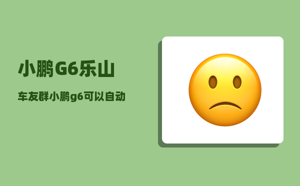 小鹏G6乐山车友群_小鹏g6可以自动召唤到身边吗-图1