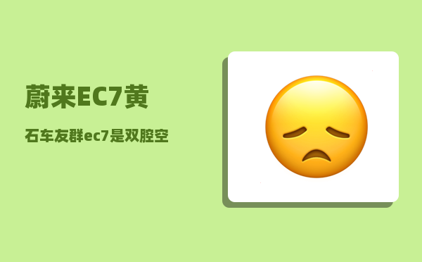 蔚来EC7黄石车友群_ec7是双腔空气悬挂吗-图1