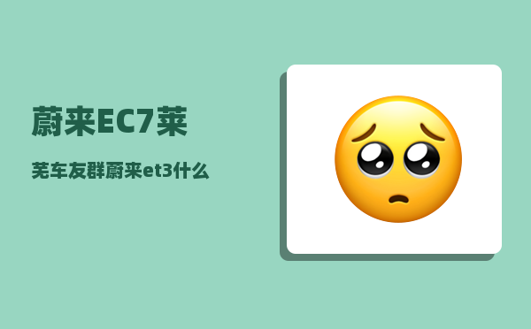蔚来EC7莱芜车友群_蔚来ec7和et7哪个值得购买-图1