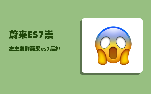蔚来ES7崇左车友群_蔚来es7后排座椅怎么放倒-图1