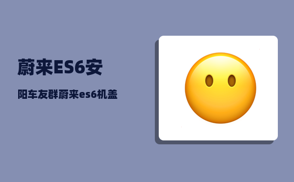 蔚来ES6安阳车友群_蔚来es6机盖怎么开-图1