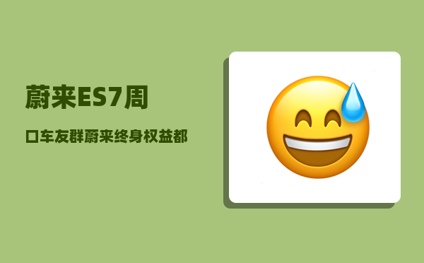 蔚来ES7周口车友群_蔚来终身权益都有什么-图1