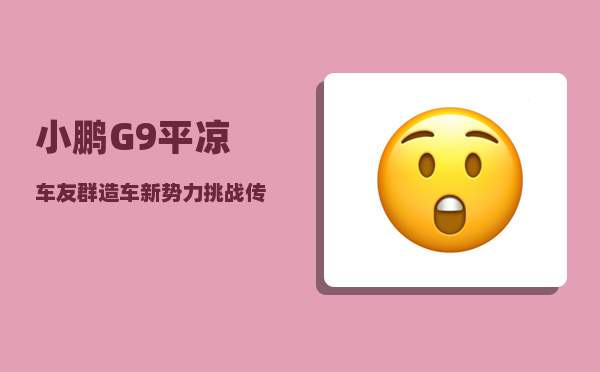 小鹏G9平凉车友群_造车新势力挑战传统豪华品牌-图1