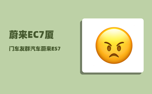 蔚来EC7厦门车友群_汽车蔚来ES7有多大马力-图1
