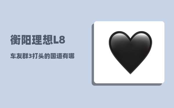 衡阳理想L8车友群_3打头的国道有哪些-图1