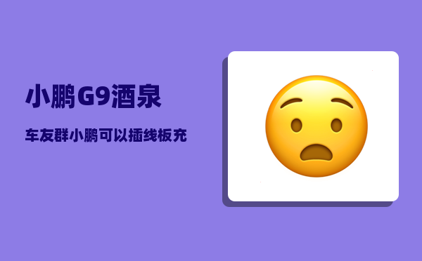 小鹏G9酒泉车友群_小鹏可以插线板充电吗-图1