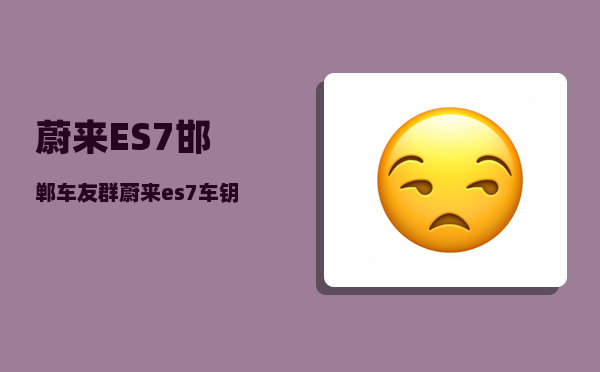 蔚来ES7邯郸车友群_蔚来es7车钥匙怎么充电-图1