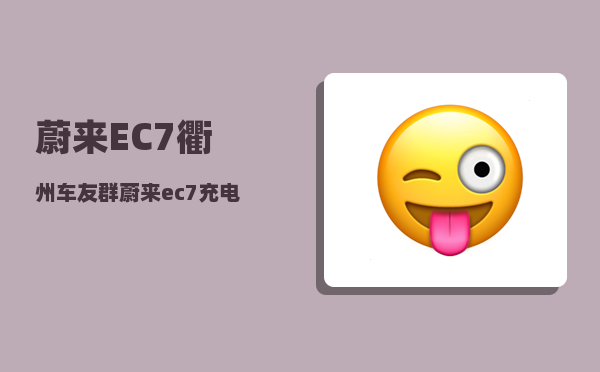 蔚来EC7衢州车友群_蔚来ec7充电口怎么开-图1