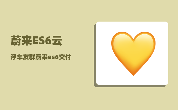 蔚来ES6云浮车友群_蔚来es6交付要多久-图1